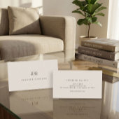 Elegantes Berufliches Monogramm Minimalistisch Visitenkarte