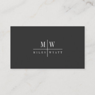 Elegantes Berufliches Monogramm Minimalistisch Visitenkarte