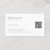 Elegantes Berufliches Monogramm Minimalistisches D Visitenkarte (Rückseite)