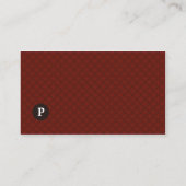 Elegantes Berufliches Monogramm Visitenkarte (Rückseite)