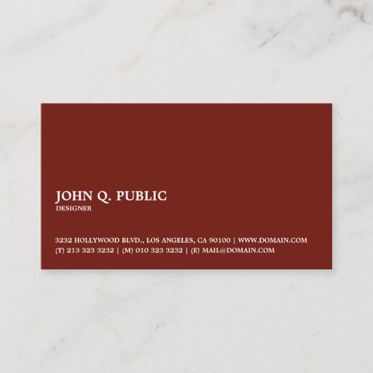 Elegantes Berufliches Monogramm Visitenkarte (Vorderseite)