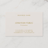 Elegantes, Berufliches Muster Luxe Visitenkarte (Rückseite)