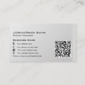 Elegantes Berufliches QR-Logo Visitenkarte (Rückseite)