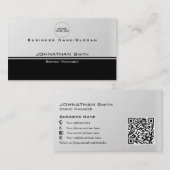 Elegantes Berufliches QR-Logo Visitenkarte (Vorne/Hinten)