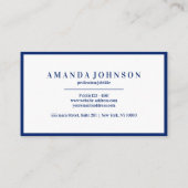 Elegantes Berufliches Royal Blue Violet Visitenkarte (Rückseite)