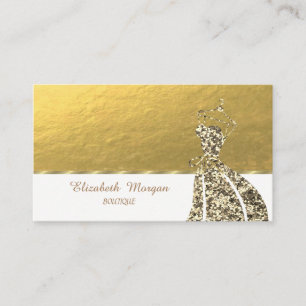 Elegantes Berufliches, schicke Gold Glitzer Dress Visitenkarte