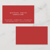 Elegantes berufliches schlichtes einfaches visitenkarte (Vorne/Hinten)