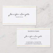 Elegantes Berufliches Schlichtes handgeschriebenes Visitenkarte (Vorne/Hinten)