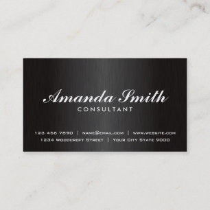 Elegantes berufliches schlichtes schwarzes visitenkarte