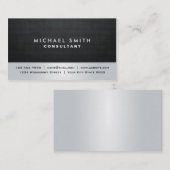 Elegantes berufliches schlichtes schwarzes visitenkarte (Vorne/Hinten)