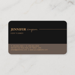 Elegantes Berufliches Schwarz und Gold Visitenkarte