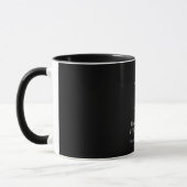 Elegantes Berufliches Schwarz-weißes Mit Monogramm Tasse (Links)