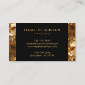 Elegantes Berufliches Schwarzes Glitzer Visitenkarte (Rückseite)