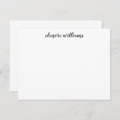 Elegantes Berufliches Schwarzes Grau Einfaches Skr Mitteilungskarte (Vorne/Hinten)