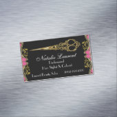 Elegantes berufliches Scissor französisches Magnetische Visitenkarte (Beispiel)