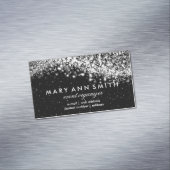 Elegantes berufliches silbernes funkelndes magnetische visitenkarte (Beispiel)