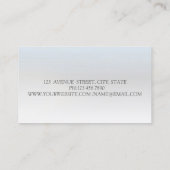 Elegantes Berufliches Silver Bokeh Tree Frauen Visitenkarte (Rückseite)