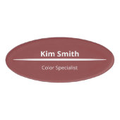 Elegantes Berufliches Smoky-Topaz-Know-how & Oval Namenschild (Vorderseite)