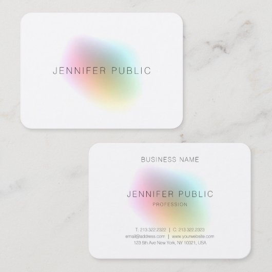 Elegantes Berufliches Template Visitenkarte (Vorne/Hinten)