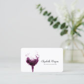 Elegantes Berufliches Watercolor Weinglas Visitenkarte (Stehend Vorderseite)