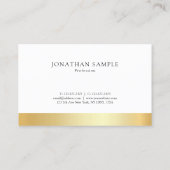 Elegantes Berufliches, weißes, modernes Template Visitenkarte (Rückseite)