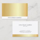 Elegantes Berufliches, weißes, modernes Template Visitenkarte (Vorne/Hinten)