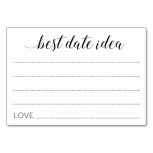 Elegantes Best Date Tischnummer