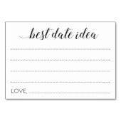 Elegantes Best Date Tischnummer (Vorderseite)