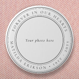 Elegantes Bestattungsminimales klassisches Foto Button