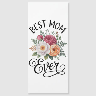 Elegantes Beste-Mama-aller-Zeiten-Blumenbouquet Aq Magnetkarte