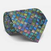 Elegantes bezauberndes Aqua farbige glänzende Krawatte (Gerollt)