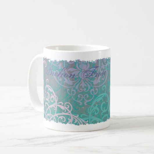 Elegantes Bichon Frise Kaffeetasse (Vorderseite Links)