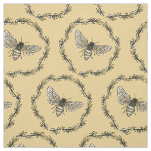 Elegantes Bienen-Druck-Baumwollgewebe Stoff