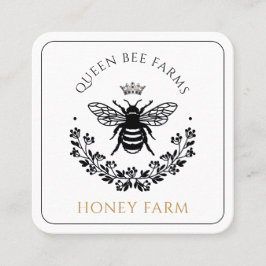 Elegantes Bienengeschäft Quadratische Visitenkarte