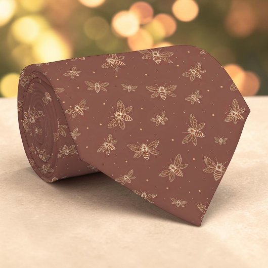 Elegantes Bienenmuster - Maßgeschneiderte Krawatte
