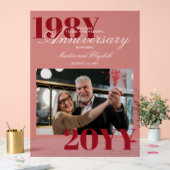 Elegantes Big Numbers 40. Hochzeitsjahrs-Foto Acrylschild (Hochzeit)