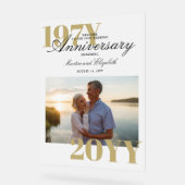 Elegantes Big Numbers 50. Hochzeitsjahrs-Foto Acrylschild (Winkel)