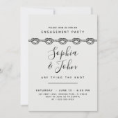 Elegantes Binden der Einladungskarte für die Knote Einladung (Vorderseite)