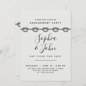 Elegantes Binden der Einladungskarte für die Knote Einladung (Vorne/Hinten)