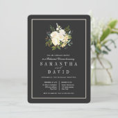 Elegantes Bio Hochzeitsessen Probe Einladung (Stehend Vorderseite)