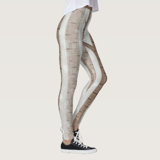 Elegantes Birch Trees Forest Acryllic Artwork | Leggings (Rechts)