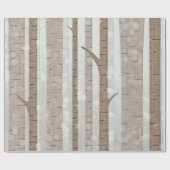 Elegantes Birkenwald Akrylic Artwork| Geschenkpapier (Flach)