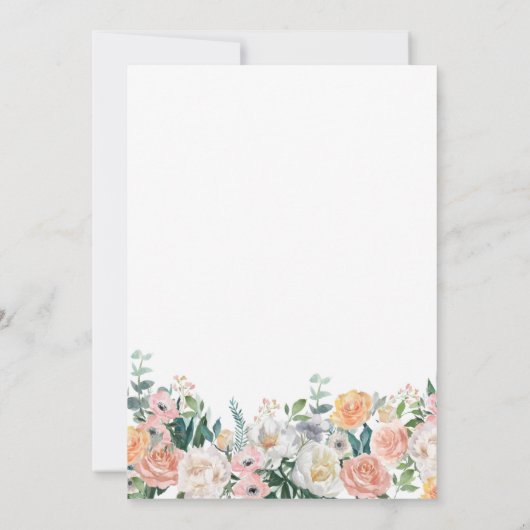 Elegantes Birthday Floral Peony Garden Party Einladung (Rückseite)