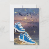 Elegantes Birthday Sneaker Ball Party anpassen Dankeskarte (Vorderseite)