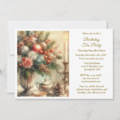 Elegantes Birthday Tea Party Einladung (Vorderseite)
