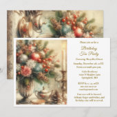 Elegantes Birthday Tea Party Einladung (Vorne/Hinten)