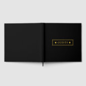 Elegantes Black 12x12 Gästebuch für jeden besonder (Voll)