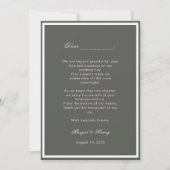 Elegantes Black Aesthetic Modern Wedding Foto Dankeskarte (Vorderseite)