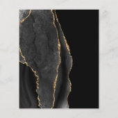 Elegantes Black Agate Wedding Menü (Rückseite)