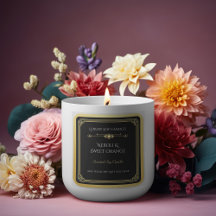 Elegantes Black and Gold Candle-Produkt